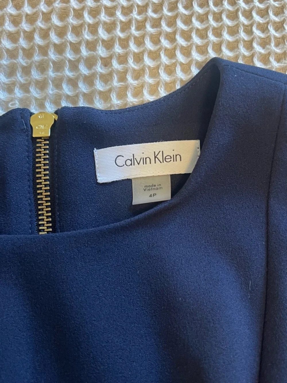 Calvin Klein Indigo Sleeveless Midi Sheath Dress - Picture 6 of 7